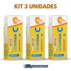 Vitamina C 1g Kit C/3 unidades - PROVITAN C/10 Comprimidos efervescentes