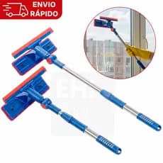 Rodo Limpa Vidro e Janela 2 em 1 Mágico Extensível com Esponja para Limpeza de Box e Espelho