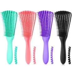 Pente de Cabelo Escova Polvo Multifuncional Cachos Fácil Desembaraço Pronto Entrega