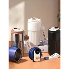 Copo Térmico Com Display 450 Ml Para Bebidas Quentes e Frias
