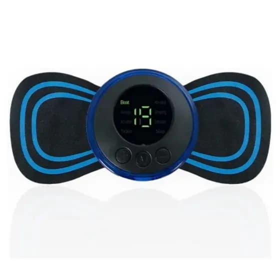 Massageador Eletrico Portátil Recarregável Cervical EMS com Tela Digital Alivia Dores no Corpo e Pescoço para Relaxe