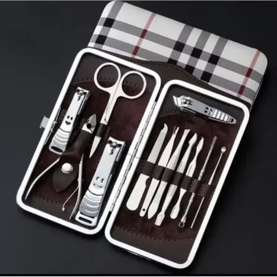 Kit Cortador De Unha Manicure Portatil Estojo Pinca Tesoura