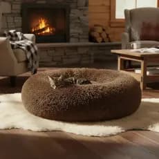 CAMINHA DONUT NUVEM PET PELUCIA REDONDA CAMA Cachorros Gatos NUVEM ANTIDERRAPANTE IMPERMEAVEL TOCA