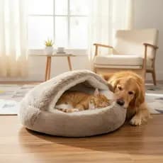 CAMA PET TOCA NUVEM COBERTA FECHADA CAMINHA COM COBERTURA PELUCIADA IGLU CASINHA CACHORROS E GATOS