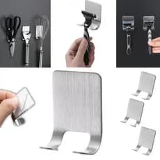 KIT 3 Suporte GANCHO INOX ADESIVO FORTE PARA PAREDE Aparelho PORTA Lâmina Barbear CARREGADOR 5.5CM