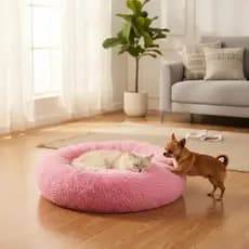 CAMINHA DONUT NUVEM PET PELUCIA REDONDA CAMA Cachorros Gatos NUVEM FUNDO ANTIDERRAPANTE TOCA PREMIUM