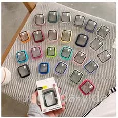 Case Capa à prova d'água de vidro Anti-riscos anti-queda para apple watch ultra Series 4 5 6 7 8 9 38 40 41 42 44 45 49M