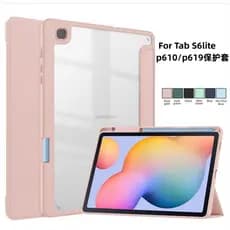 Capa Capinha Acrílico Para Samsung Galaxy Tab S6 Lite 10.4” SM-P610/P615/P613/P619/P620 Com Suporte Caneta JK store