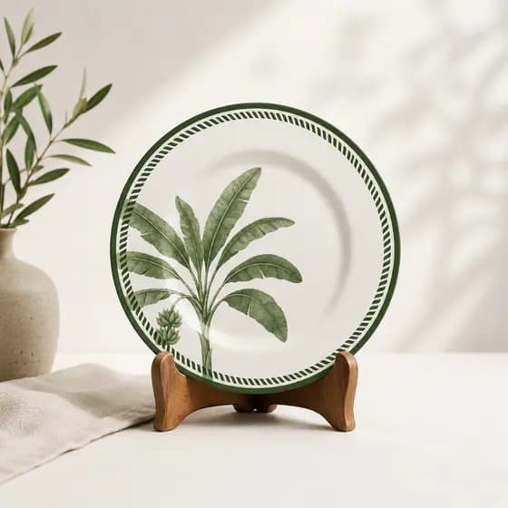 Prato de Sobremesa em Cerâmica / Mesa Posta ou Parede Decorativo Presente e Cozinha