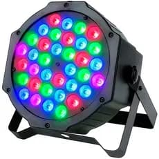 Canhão De Luz 18-36 Leds Rgb Colorido Festas Eventos 110v/220v Com Controle Remoto