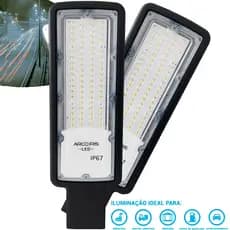 Luminária Led Com Fotocélula Poste 100W 200W 300W 400W Iluminação Publica