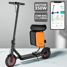 Patinete Elétrico Profissional Assento 350w Motorizado + Bag Autonomia Longa Bluetooth