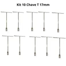 Kit de Ferramentas | Chave T 17 mm e 10 Unidades de Alta Qualidade