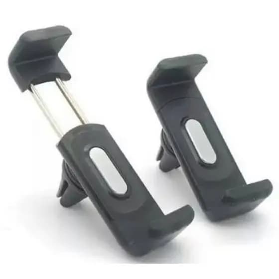 KIT 2 Suporte Celular E Gps Veicular Saída De Ar-condicionado Preto Porta Smartphone e IPhone Carros