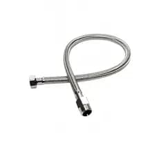 Engate Luxo 60 cm para Pia Flexível Inox com Chicote, Saída Macho e Fêmea, Rabicho