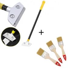 Kit Pintura: Raspador Espátula 60cm e 3 Pincéis para pintura