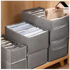 Organizador De Calça Jeans/Organizador De Guarda Roupa Arrumados/Caixa De Armazenamento De Roupas Arrumados/Grade Para Íntimas/Calças/Separador De Roupa,Caixa multifuncional para roupas