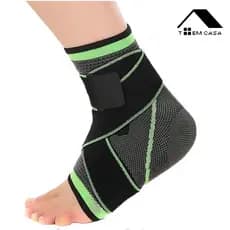 Tornozeleira Anti-Derrapante Ortopédica Ajustável Esportiva Proteção de Joelho com Strap Crossfit