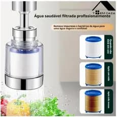 1/2/3/4 Unidades Filtro Universal Booster Torneira Rotativa Remover Cloro Purificador De Água De Cozinha