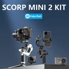 FeiyuTech SCORP MINI 2 KIT Estabilizador De Câmera Carga 1.2kg Para Câmera de ação/DSLR/Celular