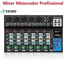 VEDO Mixer Misturador Profissional AF7 Analógico Placa de som Digital Fundida 7 Canais