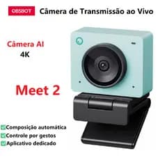 OBSBOT Câmera Ai Meet 2 4K Webcam Adequado Para e-Esports e Transmissões ao Vivo