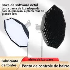 VEDO Profissional Softbox 95x95 Boxa de Software Octal com Luzes Fotográficas Fotos e Vídeos