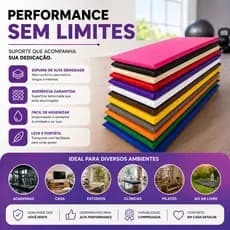 Colchonete Academia Espuma D28 120x60x5cm para Exercícios - Confortável e Prático