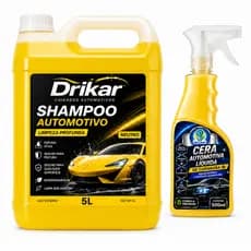 Shampoo Automotivo 5L e Cera Automotiva Limpeza e Lavagem Carros e Motos