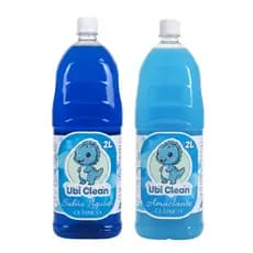 KIT 1 Lava Roupas de 2L + 1 Amaciante 2L Ubi Clean Sabão Liquido Lavagem Perfeita Profissional