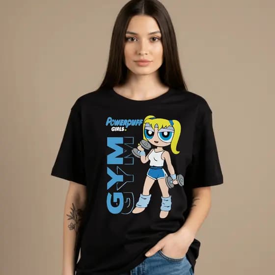 Camiseta Feminina Estilo Personagem Cartoon Academia Lindinha Oversized