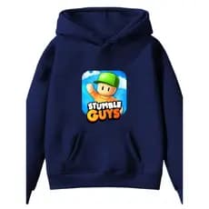 Moletom Infantil Jogo Stu-mble Guys Fall Battle Royale Game Bolso Canguru Com Capuz Liso Shopping - Envio Imediato