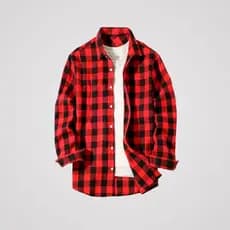 Camisa Masculina Flanelada Xadrez Manga Longa Gola Italiana