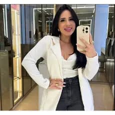 Blaser Feminino Manga Slim Neoprene Moda Tendencia Inverno