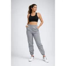 Calça de Ribana Moletonho Feminina Flanelada Com Regulador de Cintura