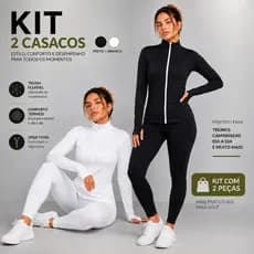 Kit C/ 2 Casacos Fitness Treino Feminino Esportivo Malha Fria Academia