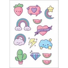 4 Cartelas Adesivos Marcador Planner Caderno Scrapbook decore seu Celular agendas Stickers Estilosos