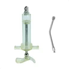 Seringa Vacinador Manual Bovino 20ml c/ Bico Dosador Oral Esterilizável Reutilizável p/ Gado Cavalo