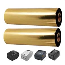 4 Rolos Ribbon Misto (cera e resina) 110x74 PRETO P/ Zebra Zd220 ZD230T Gc420t Elgin L42 Pro Godex