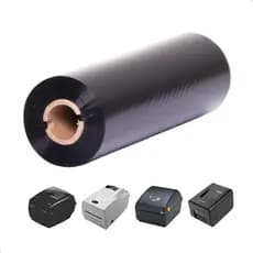 Ribbon de Cera 110x74m G42 p/ Impressora Térmica de Etiquetas Zebra ZD220 Argox OS2140 OS214 Elgin L42