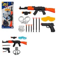 KIT BRINQUEDO INFANTIL POLICIAL DARDOS VENTOSA 11 PEÇAS