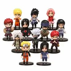 Kit 12 Bonecos Naruto Coleção Completa Action Figure Boneco de Decoração Brinquedo Miniatura Anime