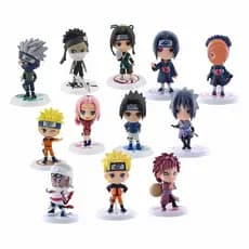 Boneco Naruto Clássico Shippuden Anime Action Figure Decoração Pvc 7cm Itachi Gaara Sasuke Kakashi