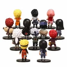 Kit 2 Bonecos Naruto Action Figure Miniatura Decoração Sasuke Gaara Hinata Jiraya Itachi Kakashi