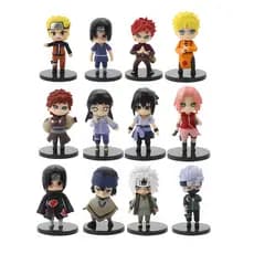 Kit 4 Bonecos Naruto Anime Action Figure Boneco de Decoração Brinquedo Miniatura