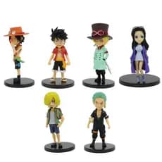 Kit 6 Bonecos One Piece Action Figure Brinquedo de Decoração Coleção Completa
