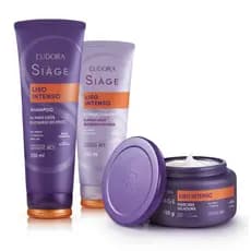 Combo Siàge Liso Intenso: Shampoo 250ml + Máscara 250g + Condicionador 200ml
