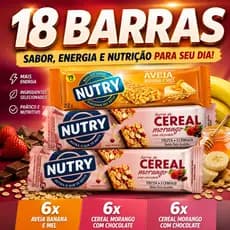 KIT 18 BARRAS DE CEREAL NUTRY SORTIDAS – SABOR, ENERGIA E PRATICIDADE PARA O SEU DIA!