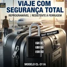 Cadeado Com Segredo 22mm 3 Números De Combinação Modificável Com Senha Código Armário Academia Mochila