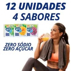 Kit com 12 Unidades de Suco Mid ZERO ( 4 sabores ) Suco Fitness Zero açúcar Zero Sódio